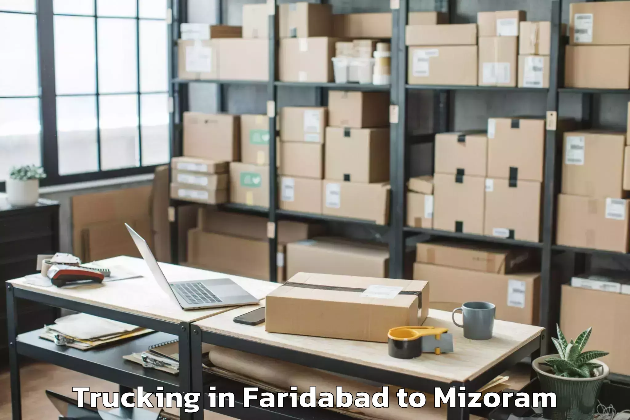 Expert Faridabad to Tlangnuam Part Trucking